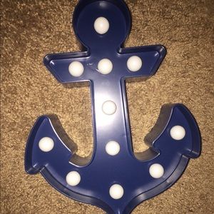 NWOT Light up Anchor Wall Decor